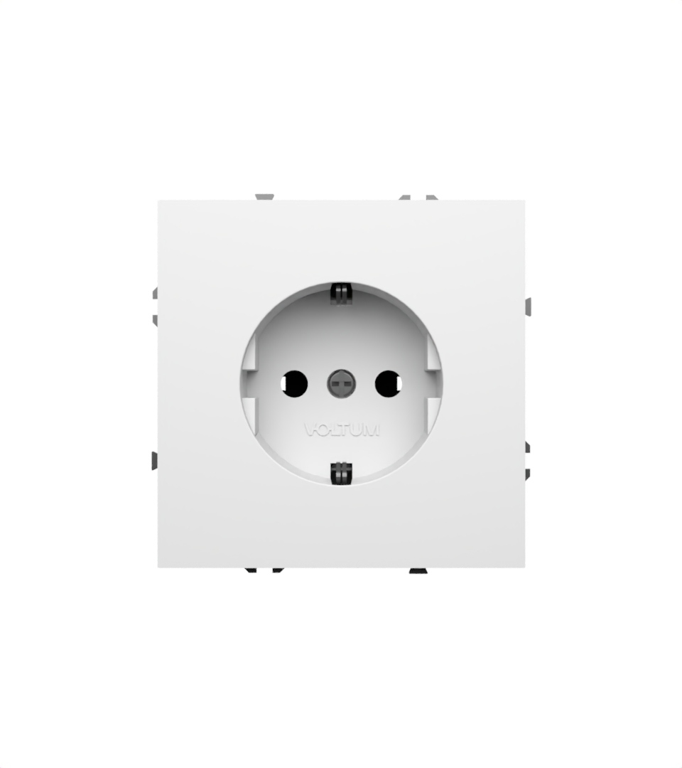 Розетка Voltum S70 VLS040101 (белый глянцевый)