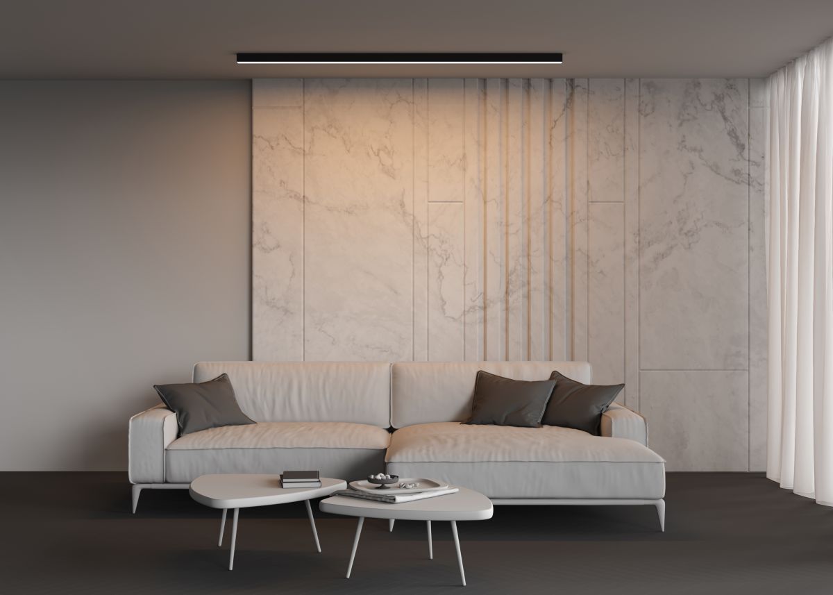 Линейный накладной светильник прямоугольный Maytoni Technical 3000K 50x50 (Черный, 2 м) LL311031