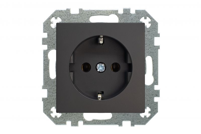 Розетка со шторками и заземляющими контактами безвинтовая Liregus Retro 29-222