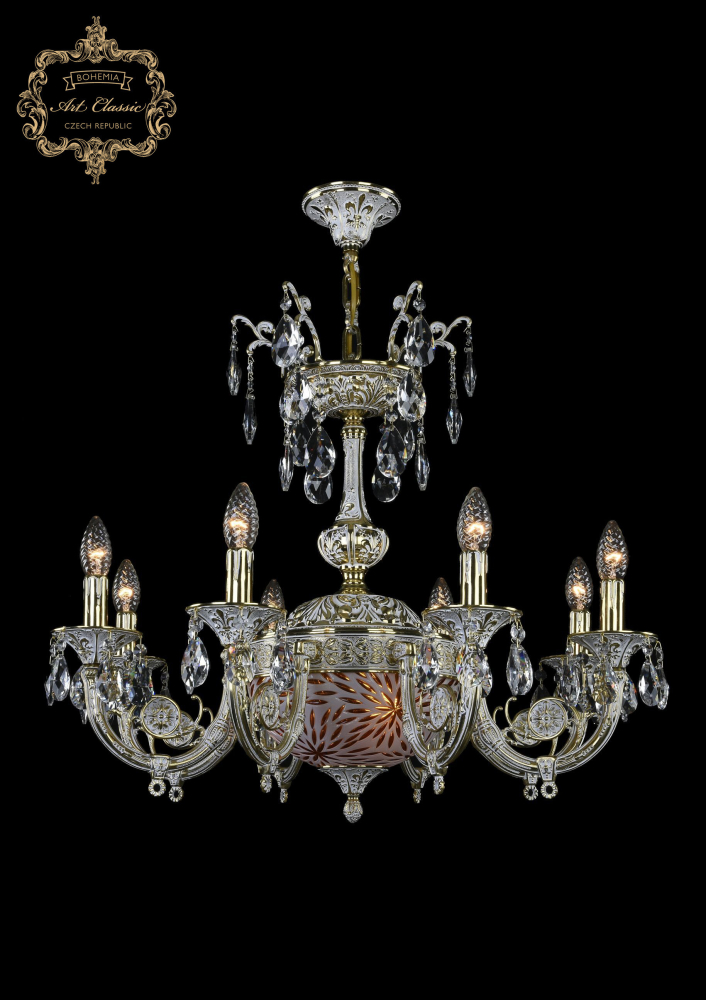 Подвесная люстра Art Classic 31.12.8.KR175SP.250IT.GW.Sp.Amber.White.1A