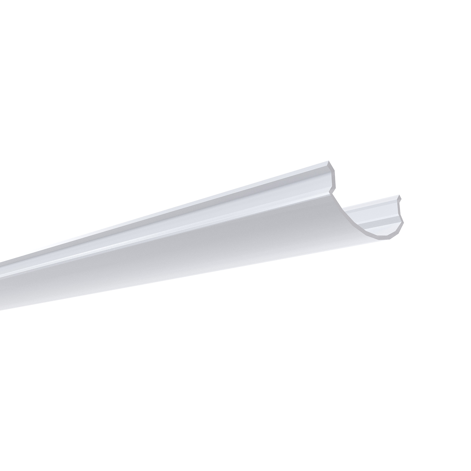 Профиль П-образный накладной Apeyron ширина ленты до 10мм (рассеиватель, заглушки - 2шт) 08-13