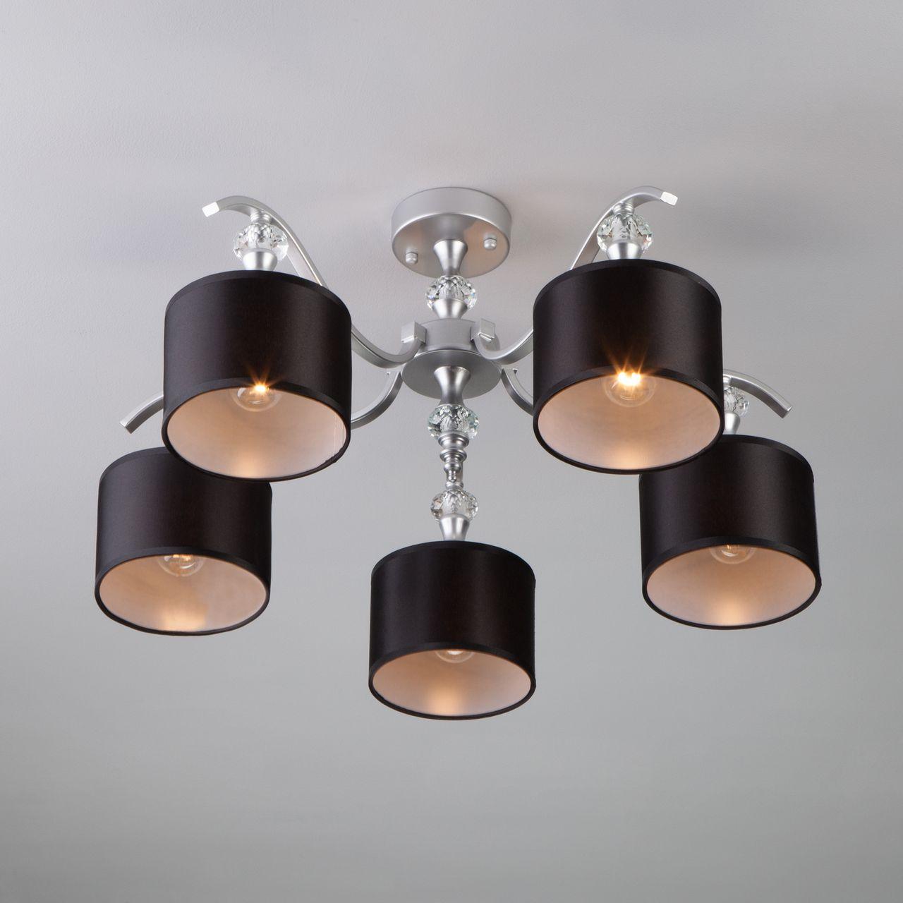 Потолочная люстра Eurosvet Ofelia 60070/5 серебро