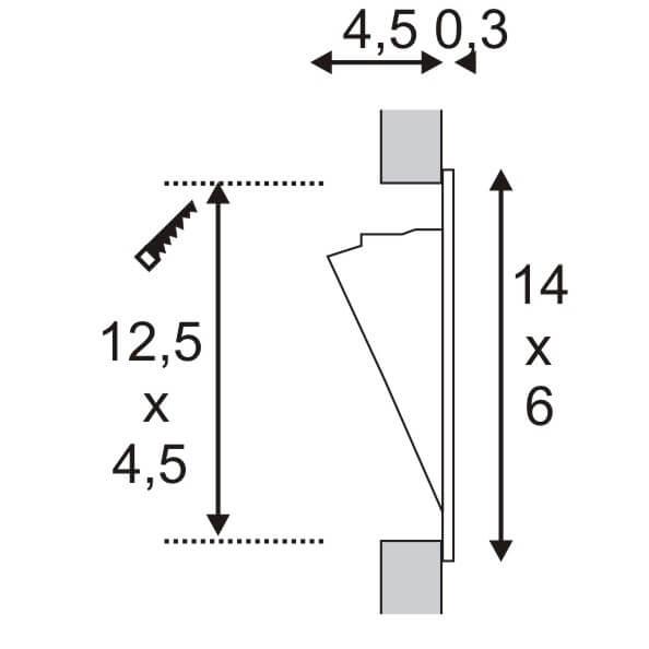 Встраиваемый светодиодный светильник SLV Bedside Right 146252