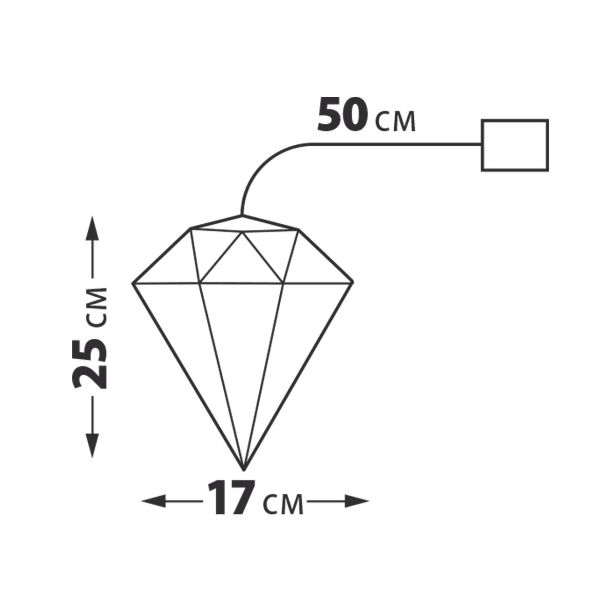Светильник декоративный Брильянт на батарейках Uniel ULD-R507 3АА DIAMOND UL-00011057