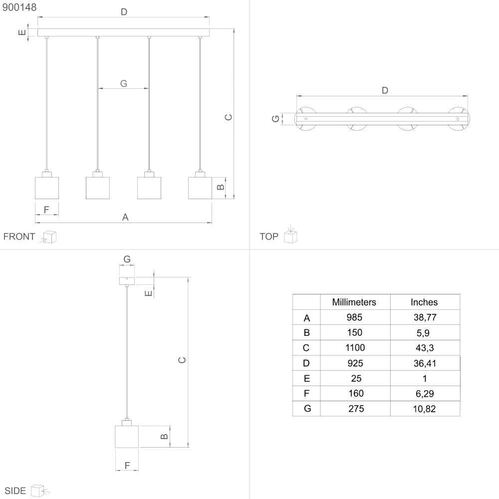 Подвесная люстра Eglo Zaragoza 900148