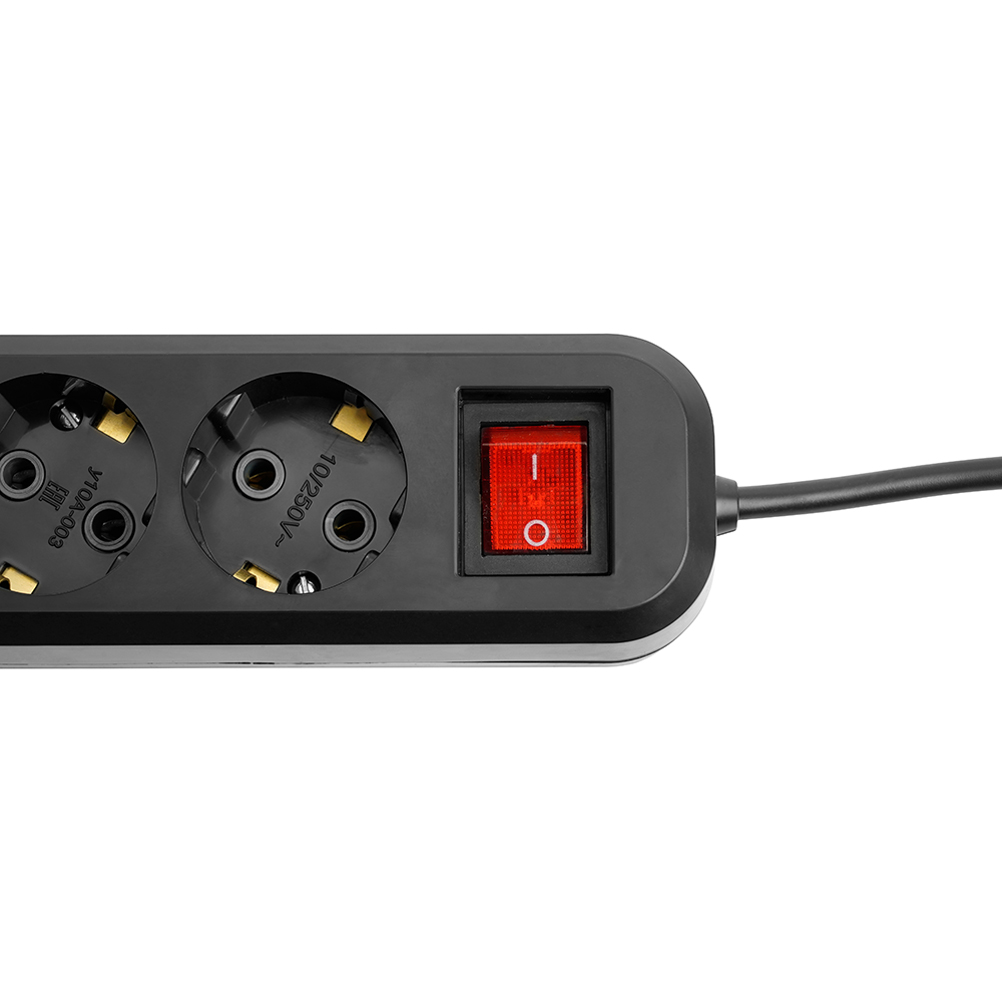 Удлинитель 4-местный с/з с выключателем Stekker Home HM03-41-02 50424