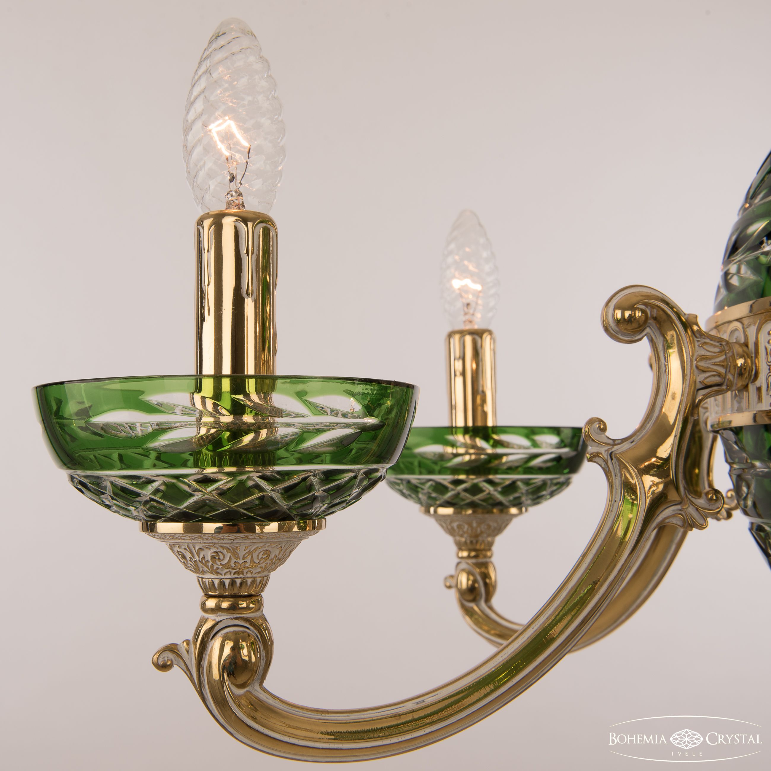 Подвесная люстра Bohemia Ivele Crystal Verona 72009P/6/175 GW P Clear-Green/H-1J Y8 FL2S