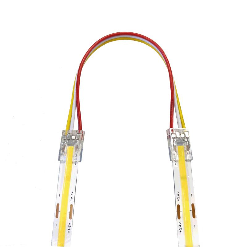 Комплект коннекторов Apeyron (2 клипсы с проводами) для светодиодленты 12/24В COB, ССТ IP20 подложка 10мм 09-99