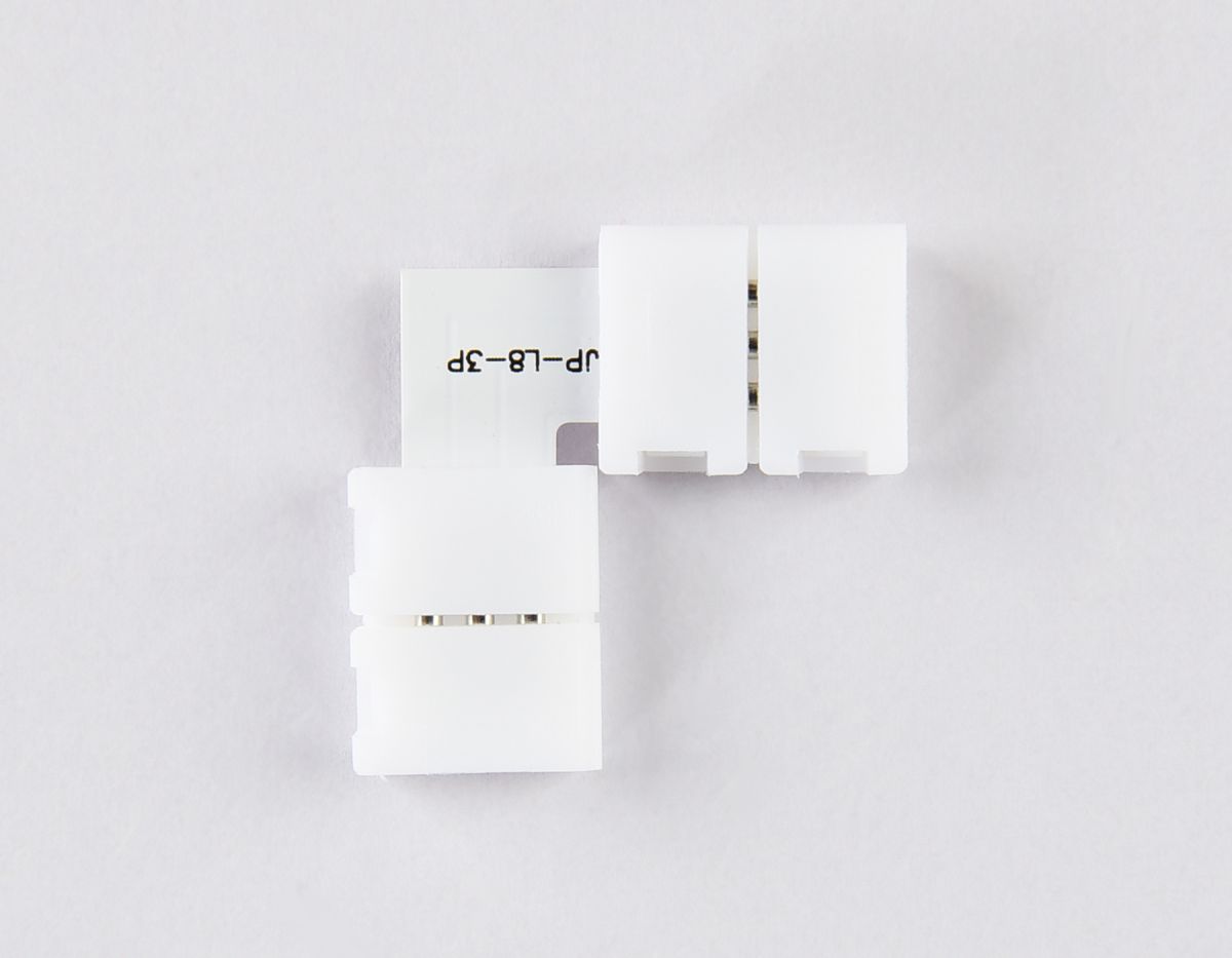 Соединитель угловой L для светодиодной ленты 2835 12/24V (3 конт.) GS6601 (10шт) Ambrella Light Illumination GS6601