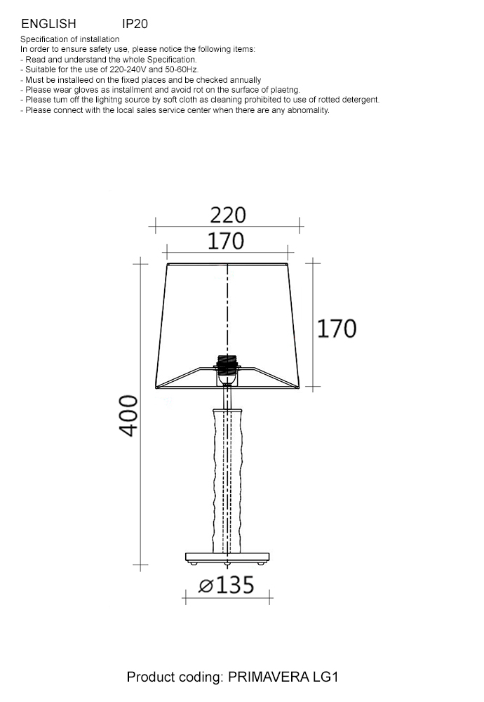 Настольная лампа Crystal Lux PRIMAVERA LG1 GOLD