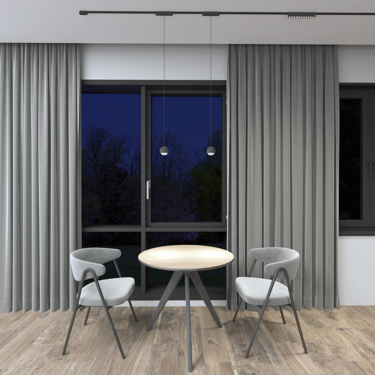 Трековый магнитный однофазный светильник Denkirs Air grill DK5305-BK