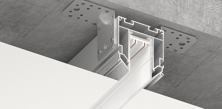 Шинопровод магнитный Luminotti Slimline L.200.2M.WH.3