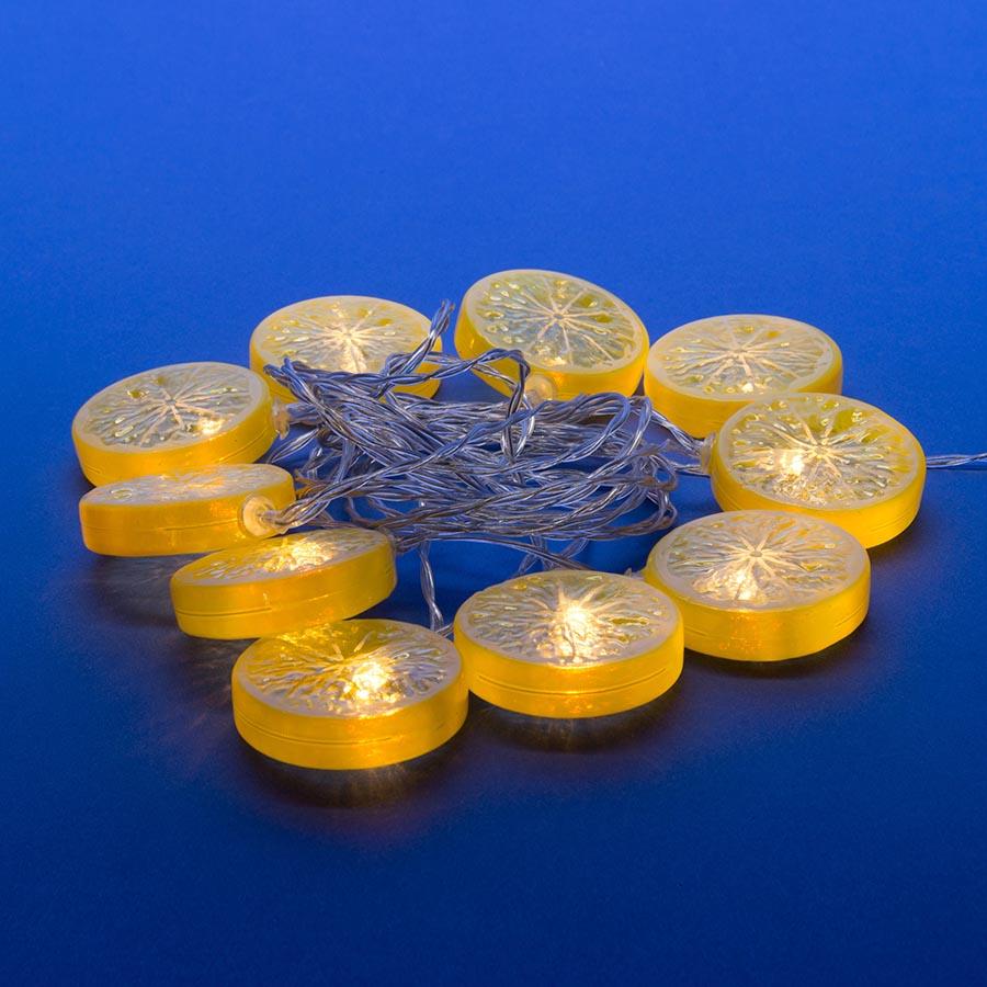 Светодиодная гирлянда Uniel Лимон (UL-00003391) теплый белый ULD-S0200-020/SСB/2AA Warm White IP20 Dew