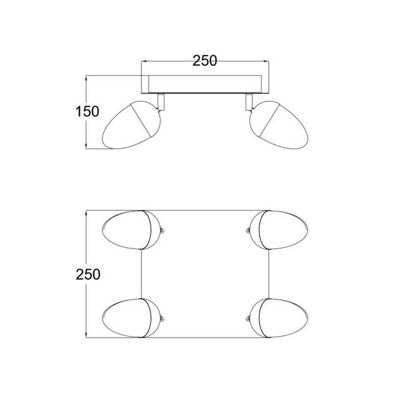Светодиодный спот Zumaline Sparkles CK180113-4