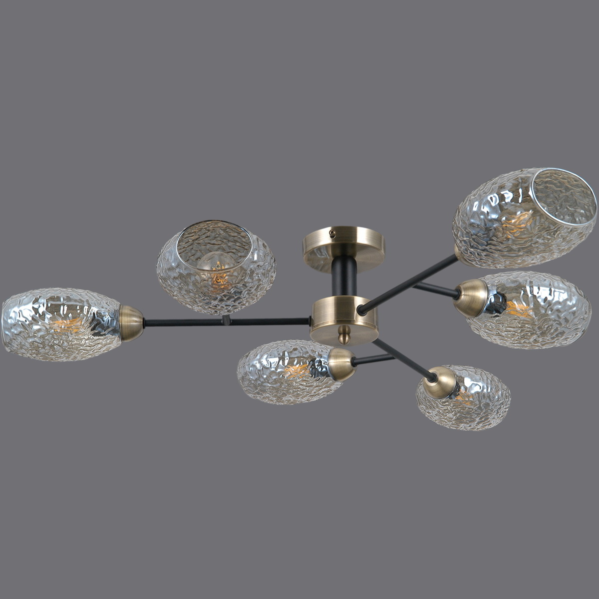 Люстра на штанге Illumico IL0285-6CSQ-79 BK AB