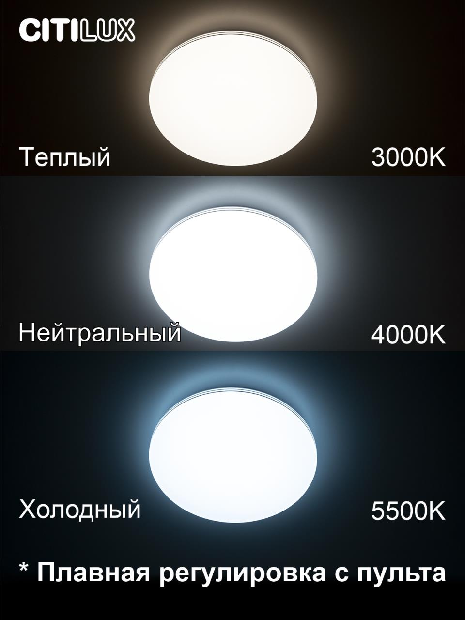 Потолочная светодиодная люстра Citilux Симпла CL714330G