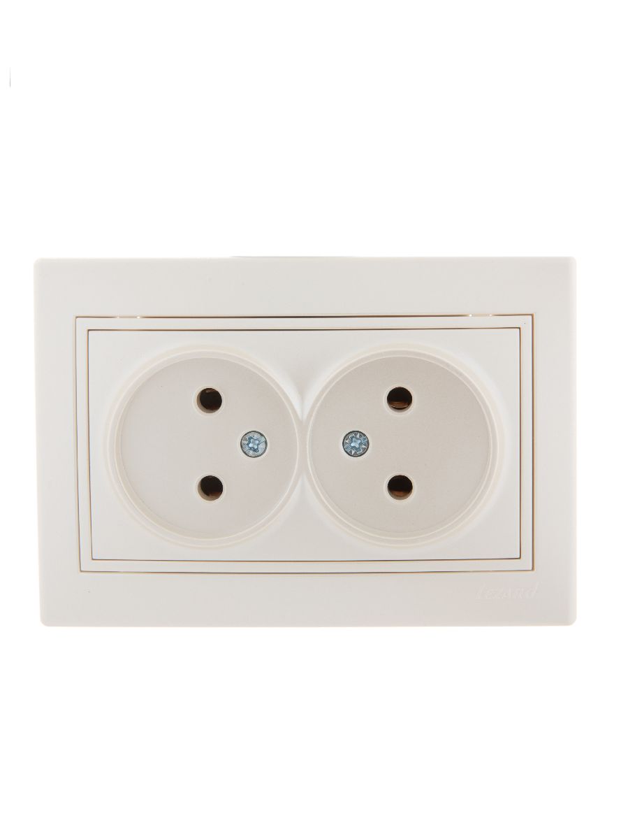 Розетка двойная б/з Lezard Mira 701-3030-128