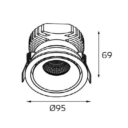 Встраиваемый светильник ITALLINE IT02-008 DIM black