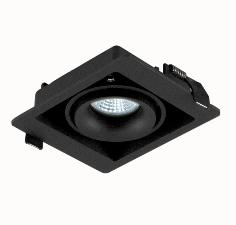 Встраиваемый светильник Donolux DL18615/01WW-SQ Shiny black/Black