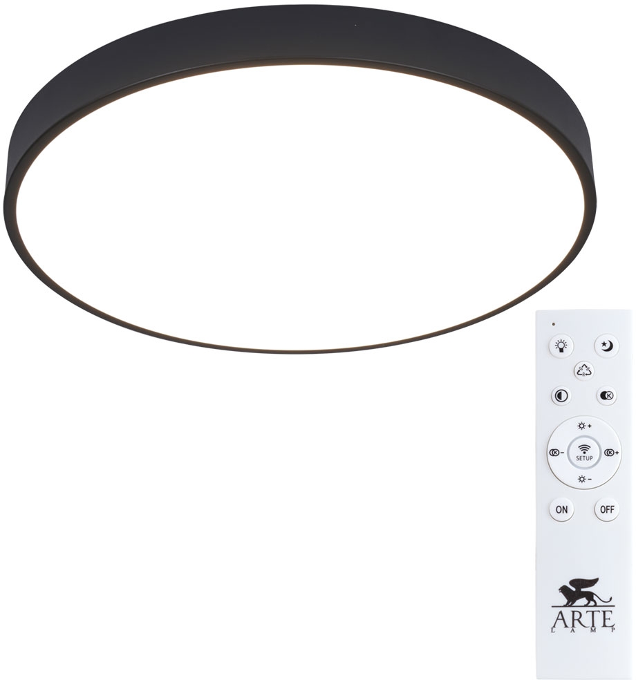 Потолочный светодиодный светильник Arte Lamp Arena A2672PL-1BK