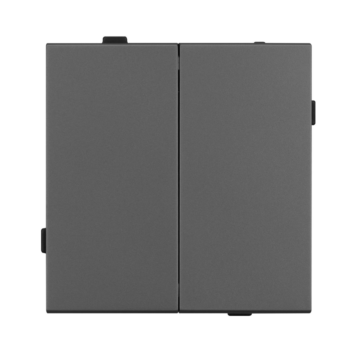 Механизм выключателя двухклавишный непроходной Arlight SWT-TENDO-MK02-SFPL-GR (230V, 10A) 054546