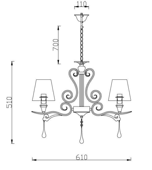 Подвесная люстра Rivoli Argento 2013-207 Б0038406