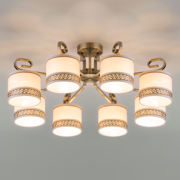 Потолочная люстра Eurosvet Frangia 60086/8 античная бронза