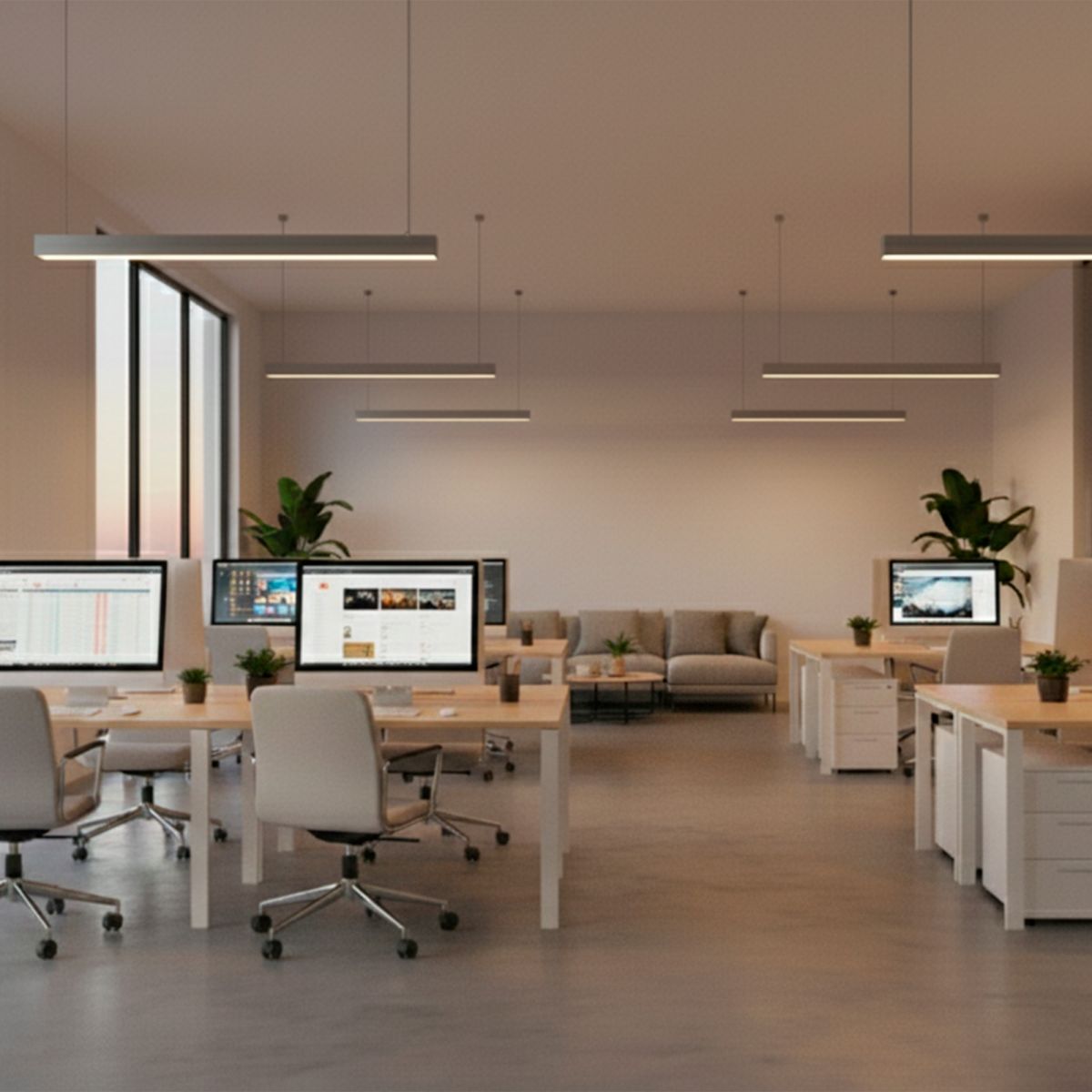 Линейный подвесной светильник Uniel ULO-K10D 22W/4000K/L50/H IP40 SILVER UL-00013168