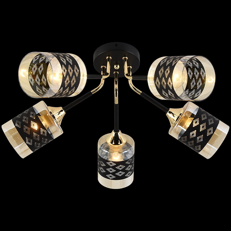 Потолочная люстра Reluce 01355-0.3-05 BK+FGD