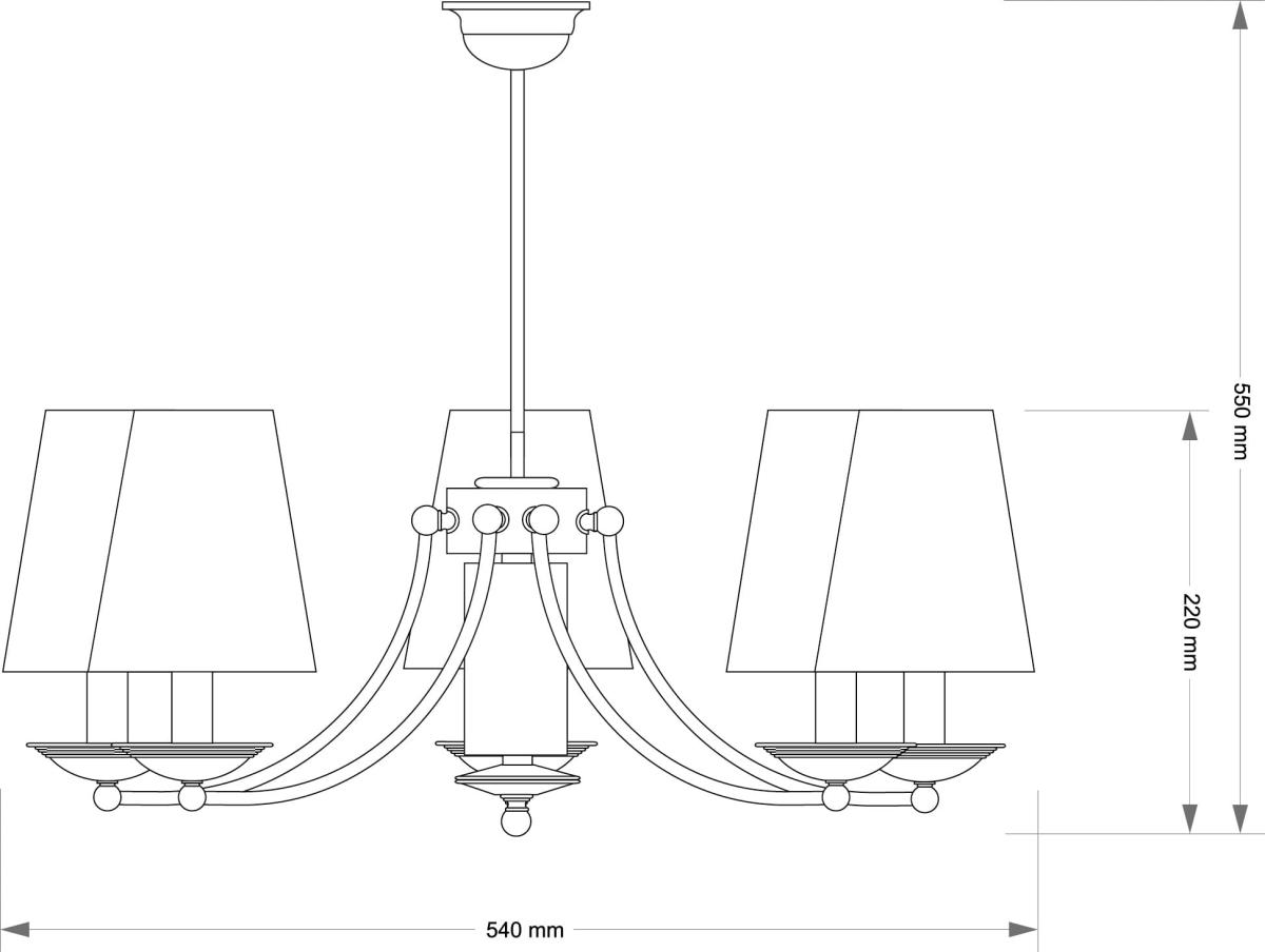 Подвесная люстра Kutek N Abazur N-ZW-5(P/A)