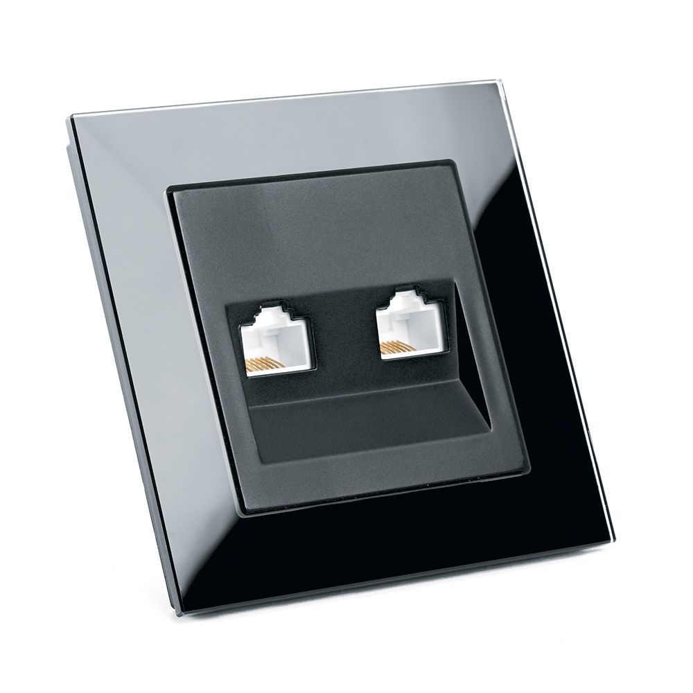 Розетка компьютерная 2-местная RJ-45 Stekker Катрин GLS00-7006-05 39509