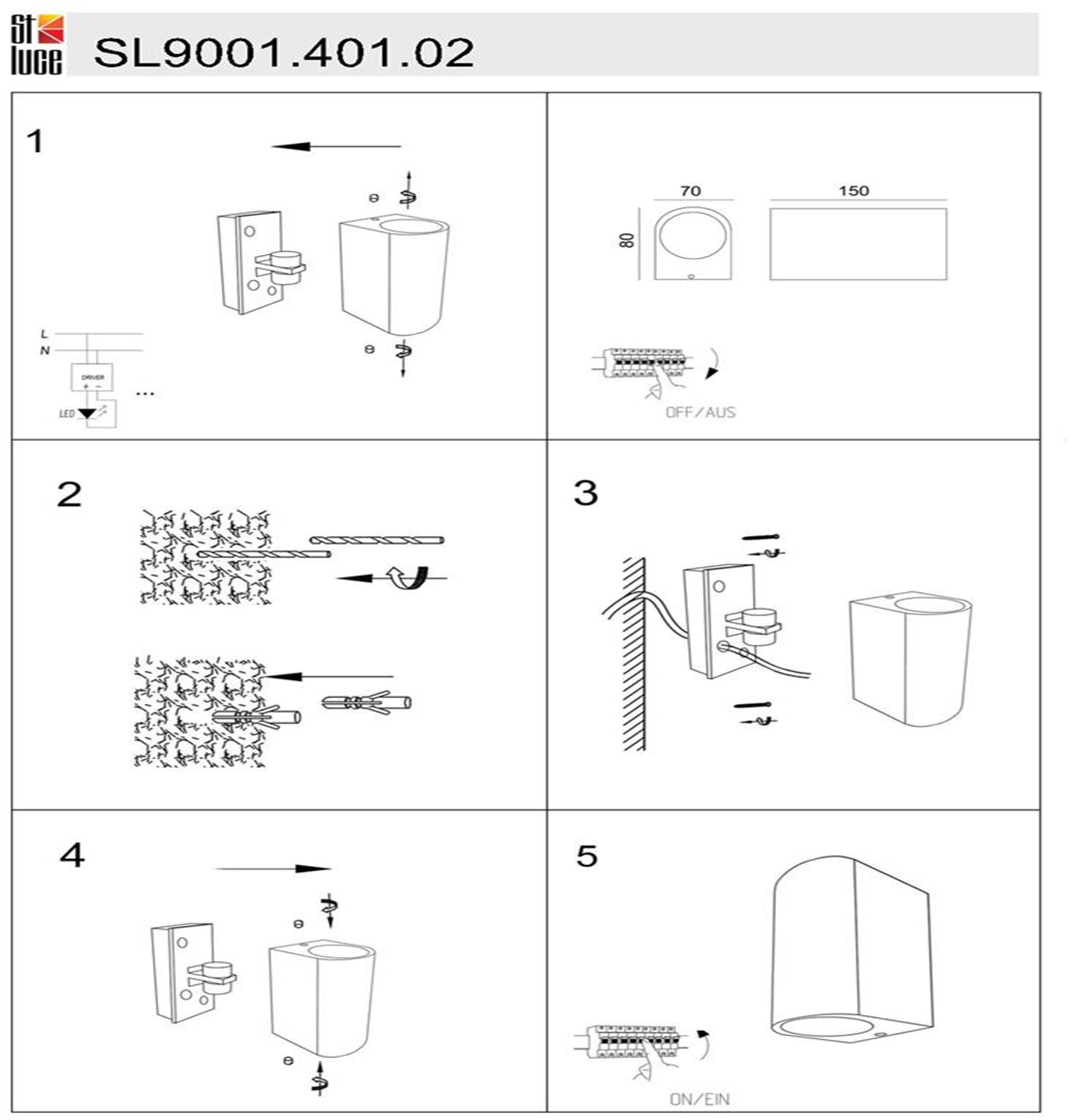 Уличный настенный светильник ST Luce Borgo SL9001.401.02