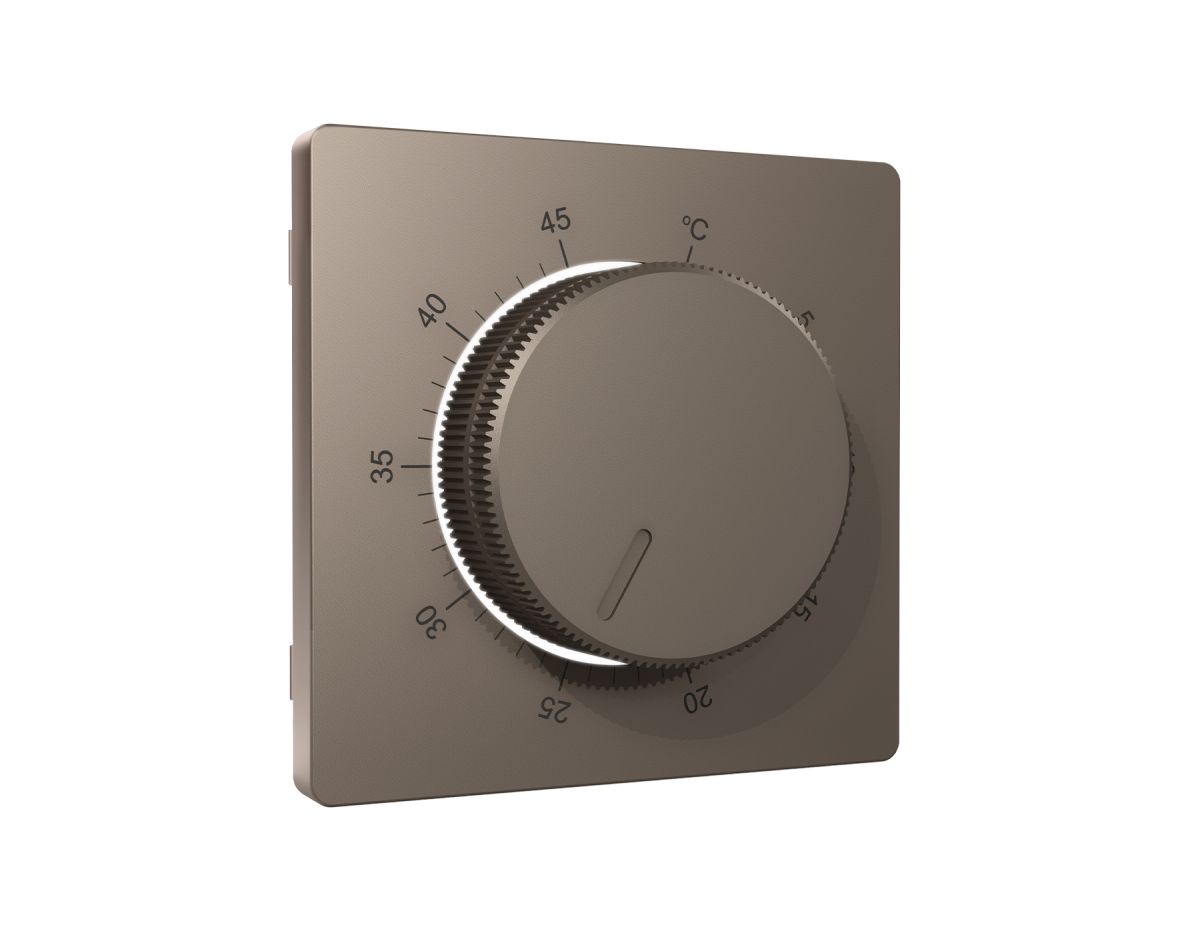 Лицевая панель Alfa (Темная бронза матовый) для терморегулятора теплого пола Quant Ambrella Volt AP6357