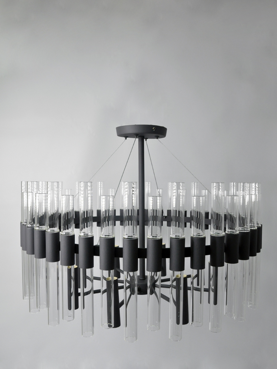 Люстра на штанге Elvan LU-39234/8-E14-BlCl