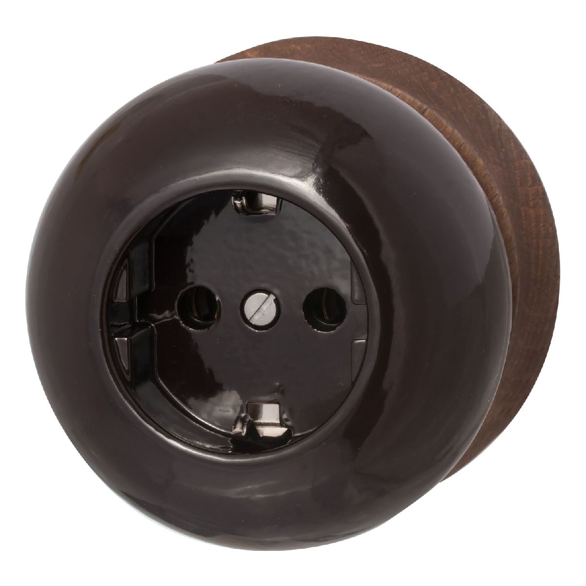 Розетка с заземляющим контактом Bironi Фаберже B2-101-020/18