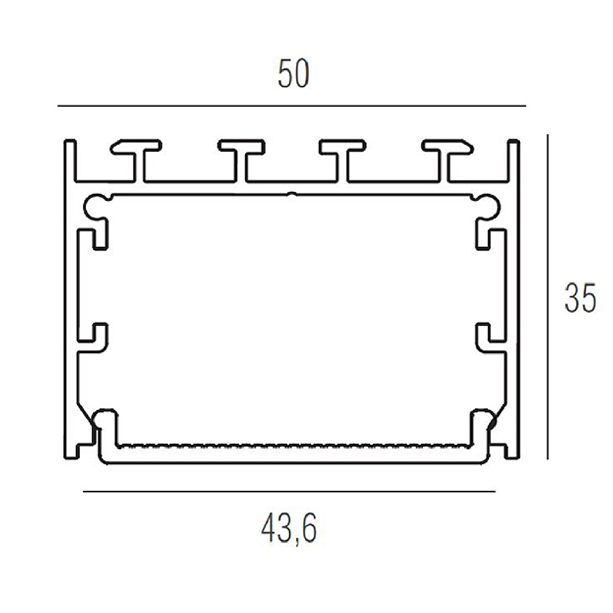 Алюминиевый профиль Donolux DL18511RAL9003