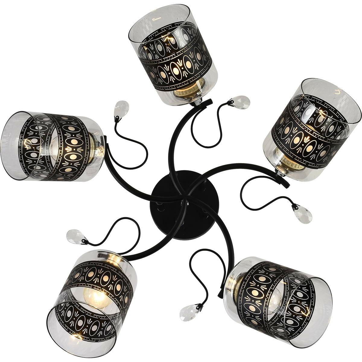 Люстра на штанге Reluce 11378-0.3-05B BK+CR