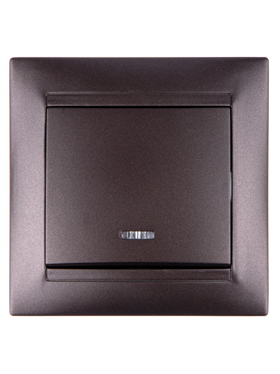 Выключатель одноклавишный с подсветкой Лама TDM Electric SQ1815-0504