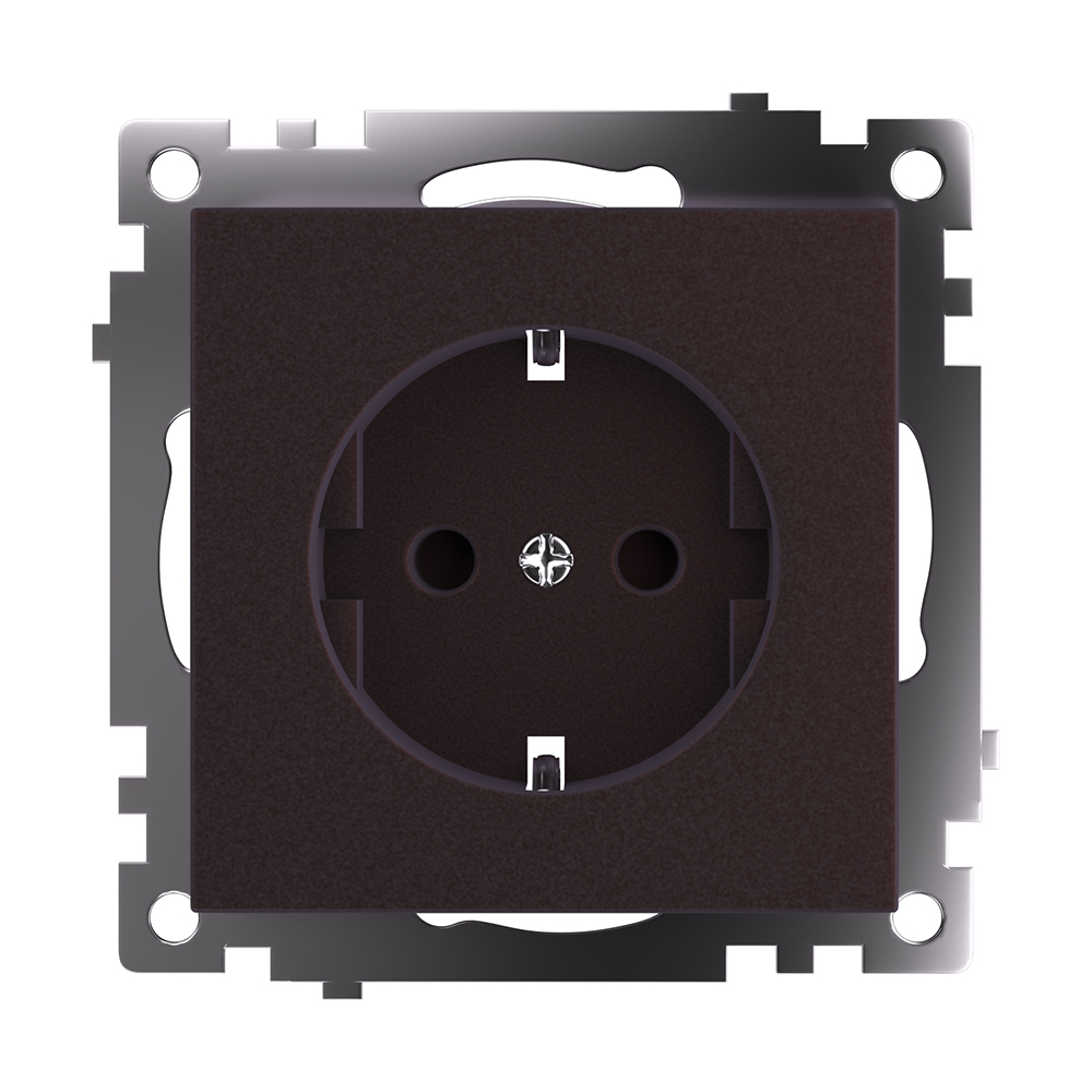 Розетка 1-местная с защитной шторкой Stekker Катрин GLS16-7110-04 49028