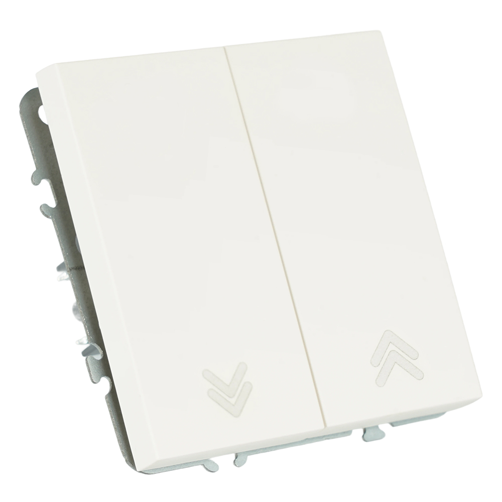 Выключатель 2-клавишный самовозвратный (механизм) Stekker Эмили 250В 10А RSW10-5113-01 белый фарфор soft touch 50325