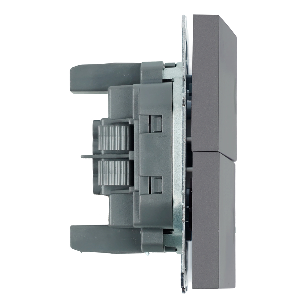 Переключатель 1-клавишный (механизм) СЗК Stekker Эмили 250В 10A RSW10-5105-10ZK платиново-серый soft touch 50240