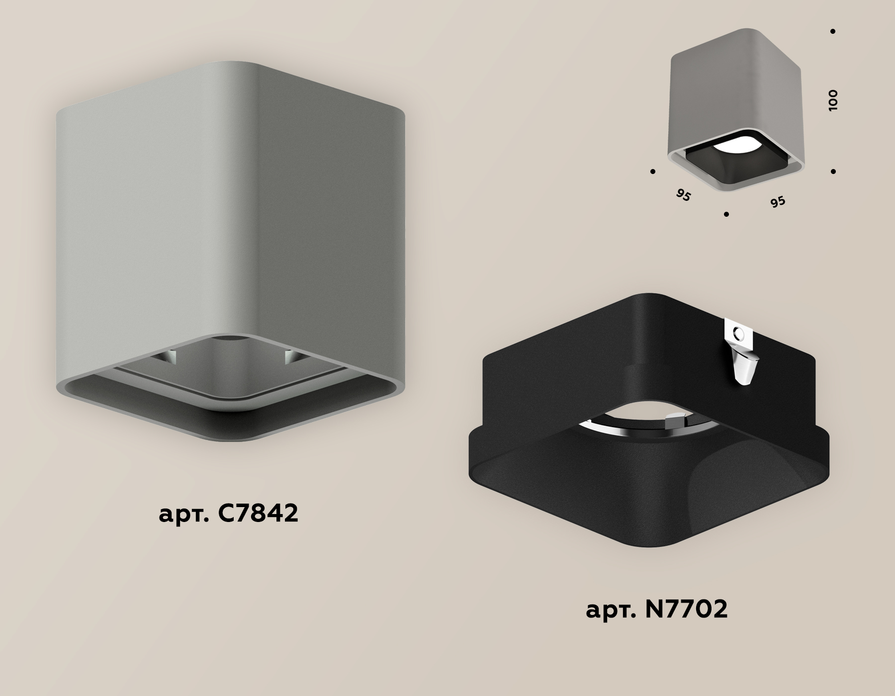 Накладной светильник Ambrella Light Techno XS7842002 (C7842, N7702)