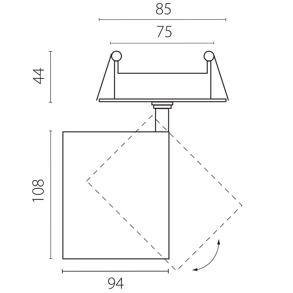 Встраиваемый светильник Lightstar Alta Base A5446RS