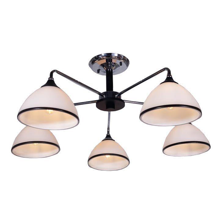 Люстра на штанге IMEX MD.0853-5-S CH+BK