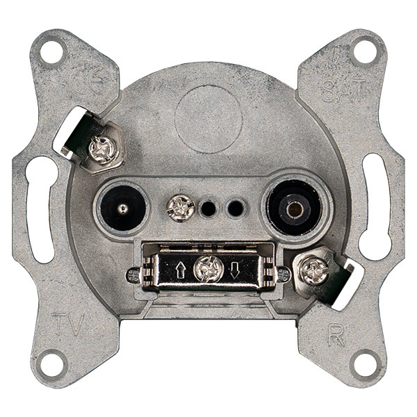 Розетка TV+FM Ф9.5mm оконечная с накладкой, цвет Тауп Jasmart G6204T