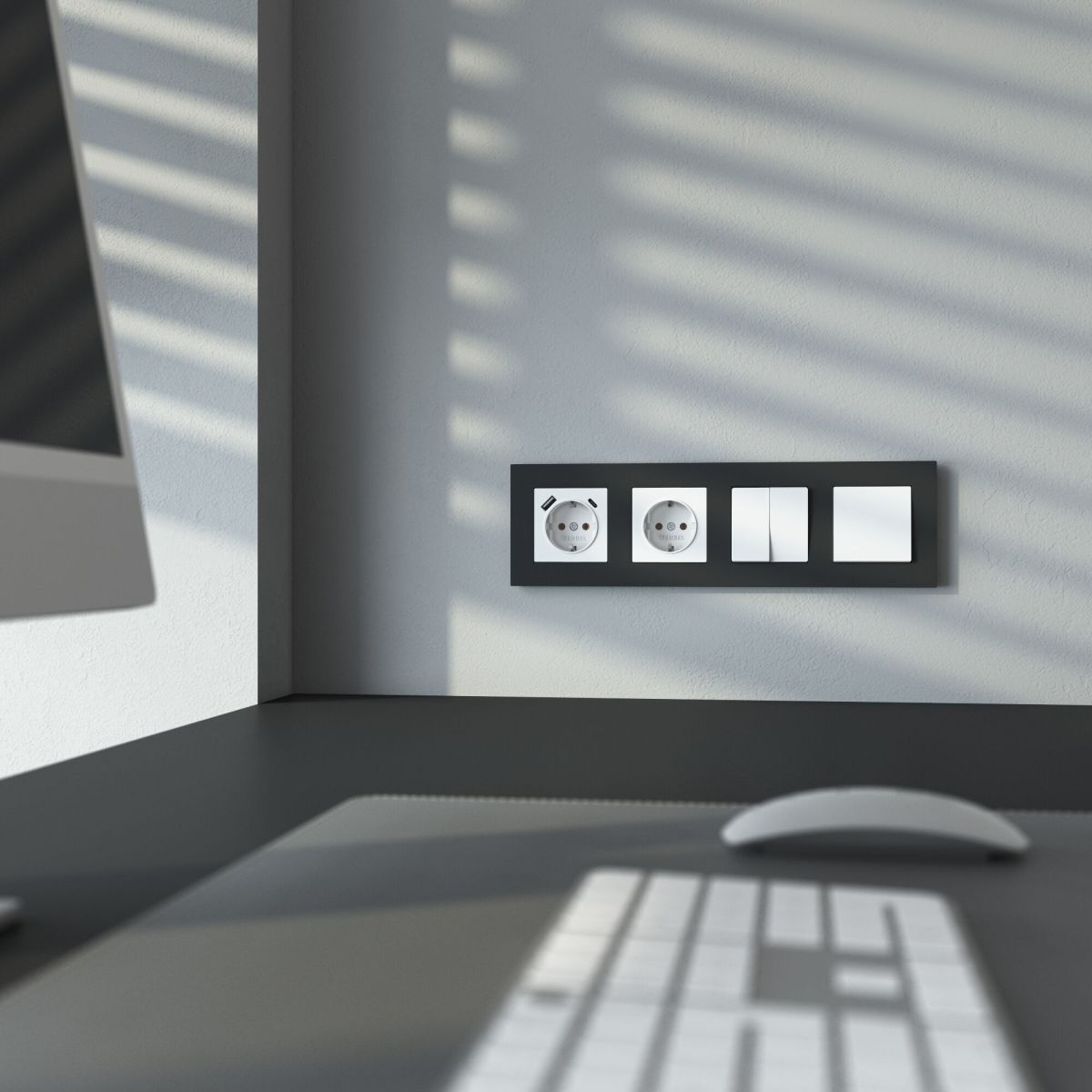 Розетка с заземлением и шторками c крышкой Werkel W1171261 4690389213168 a069590