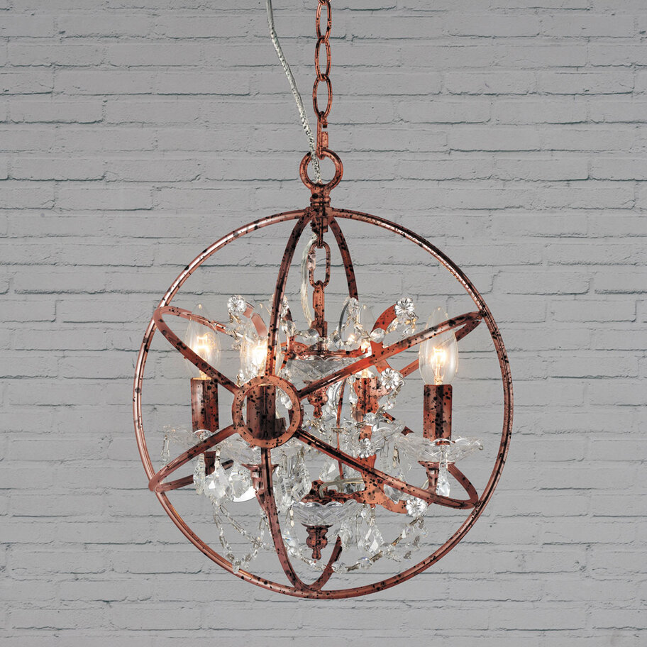 Подвесная люстра LOFT IT Foucaults orb crystal Loft1897/4