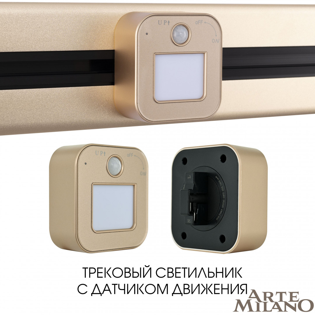 Трековая подсветка Arte Milano Am-track-sockets 380022TLS/LWS Gold