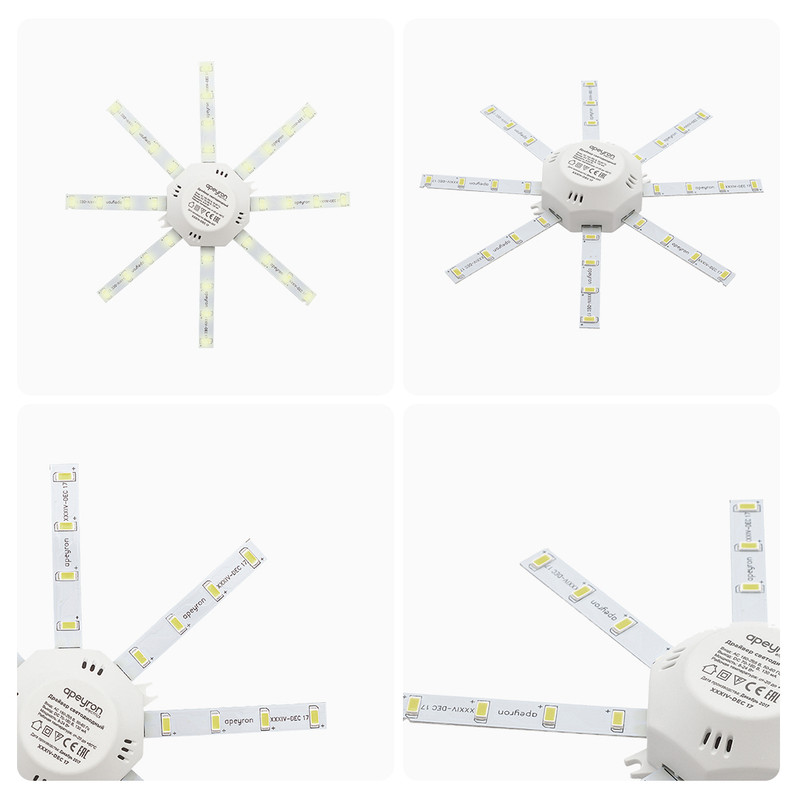 Комплект светодиодных линеек Apeyron Звездочка 220В 5730 12Вт 3000К IP30 12-08