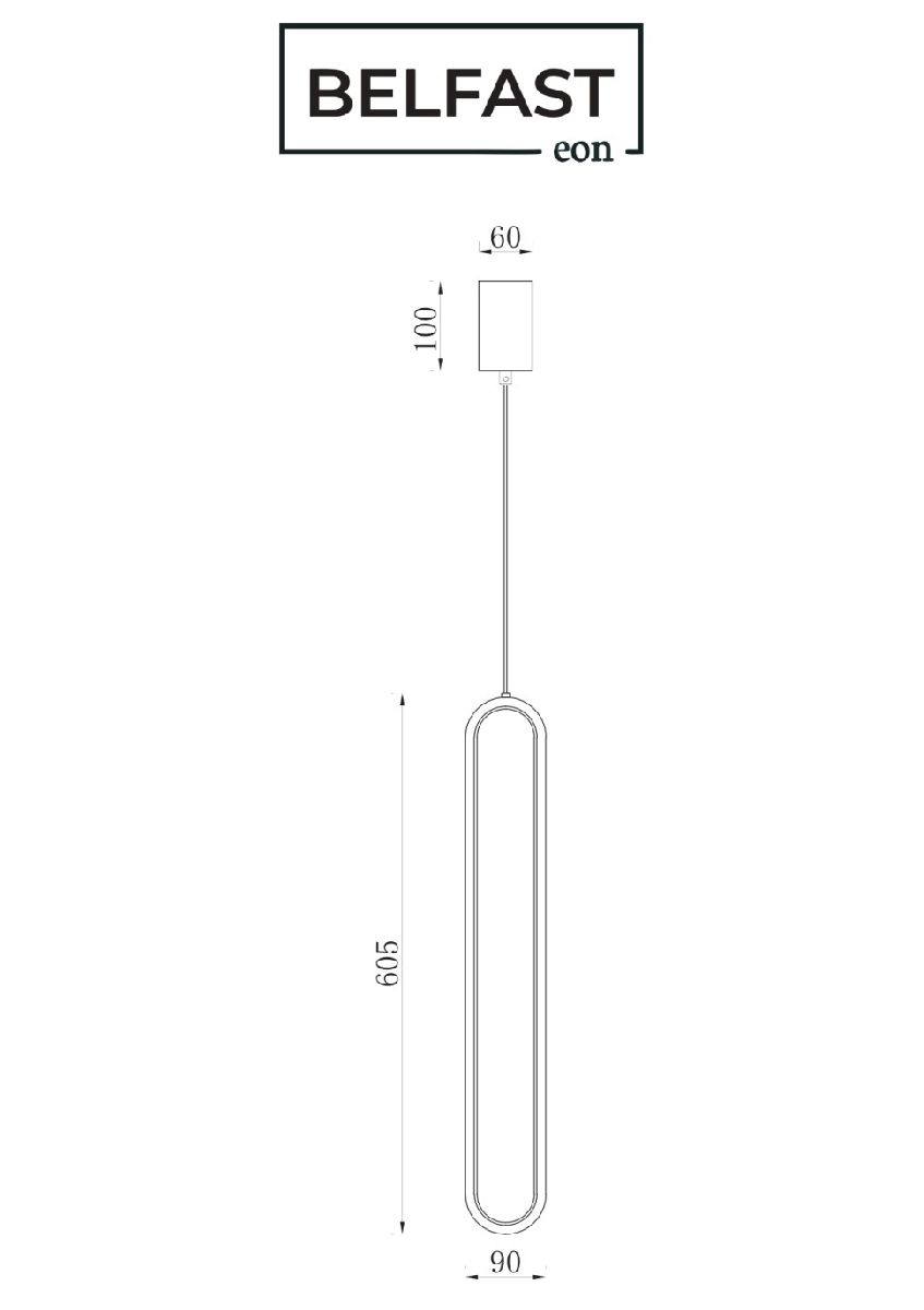 Подвесной светильник Belfast Nevis 86227-1W-60 BR